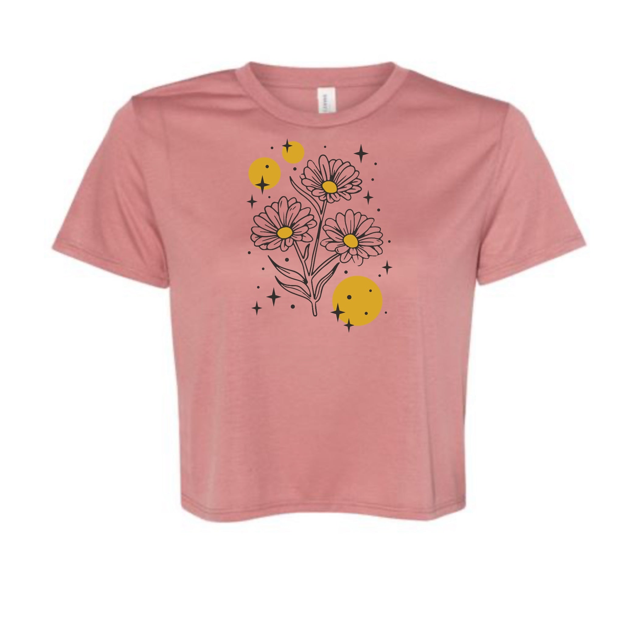 “Blooms” Women’s Flowy Crop Top Tee
