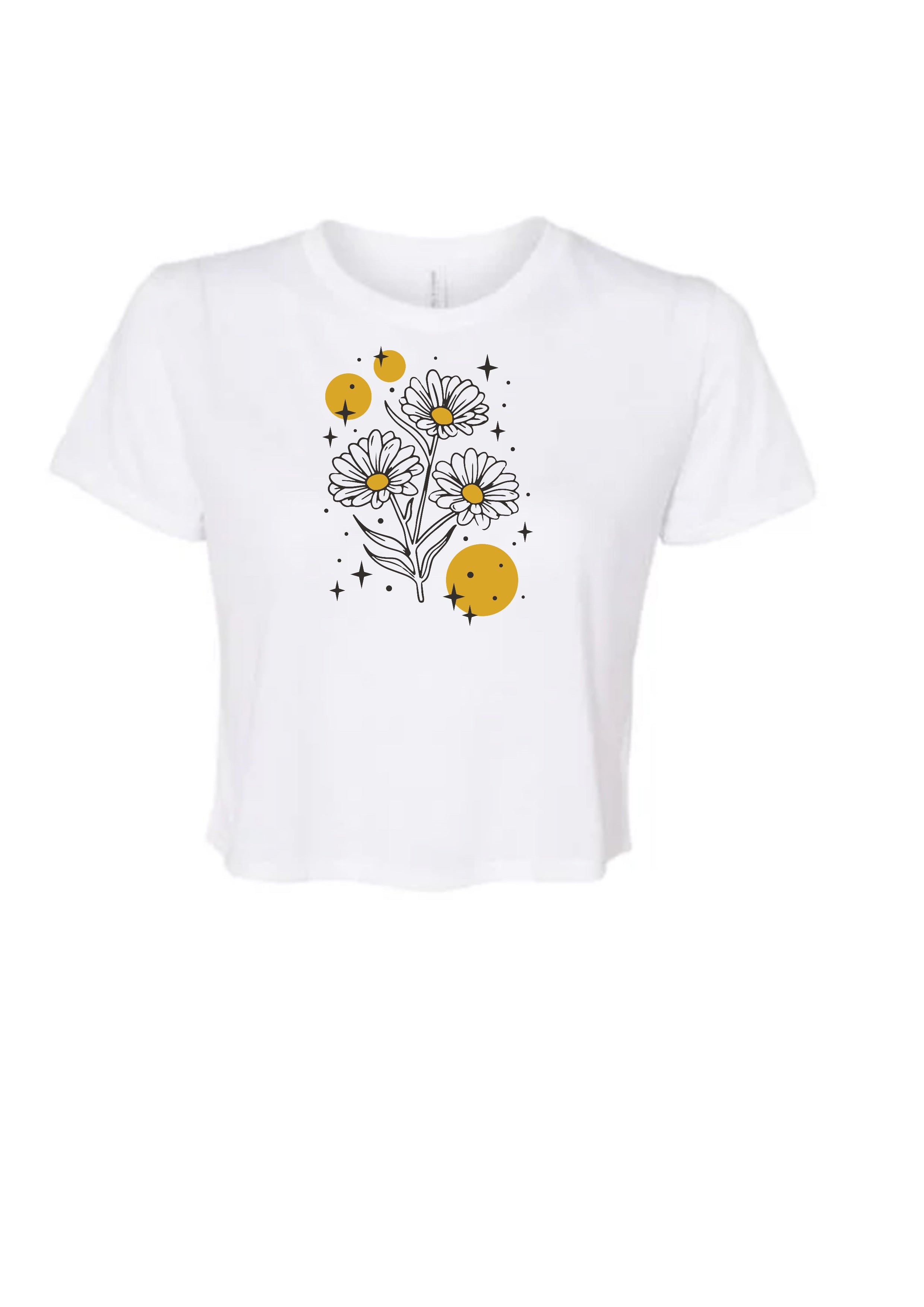 “Blooms” Women’s Flowy Crop Top Tee