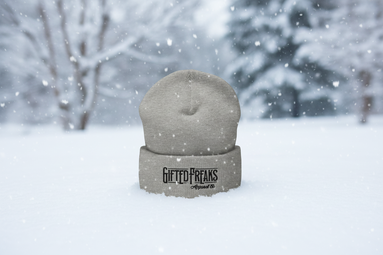 Beanie in the snow